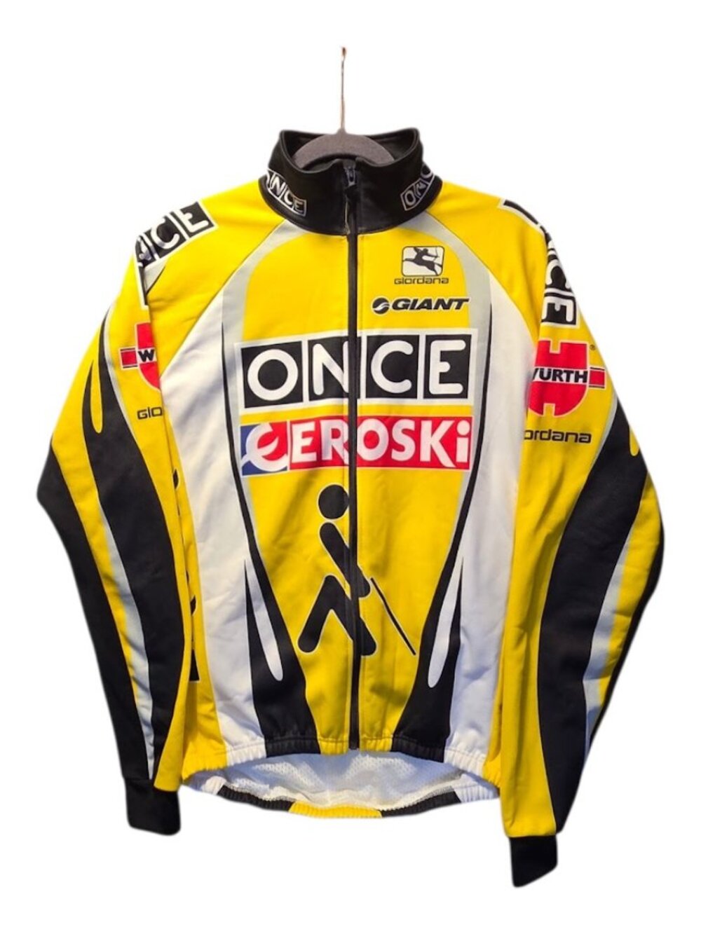 Vtg Giordana Team ONCE Pro Cycling Jersey Jacket Giant Road Bike, Italy, L
